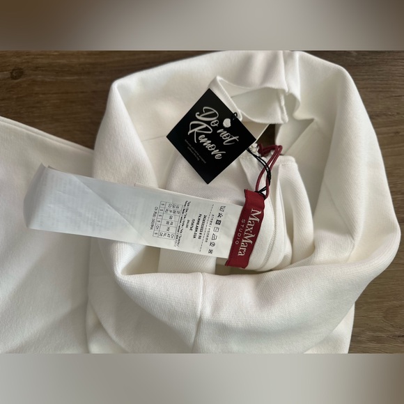 Max Mara off shoulder slim fit dress. NWT white - Picture 6 of 7